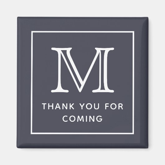 Modern Simple Chic Monogram Vielen Dank für Ihr Ko Magnet (Vorne)