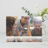 Modern Simple Christmas Business Foto Feiertagskarte (Stehend Vorderseite)