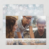 Modern Simple Christmas Business Foto Feiertagskarte (Vorne/Hinten)