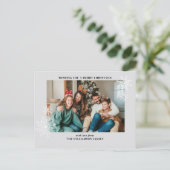Modern Simple Christmas Family Foto Postkarten (Stehend Vorderseite)