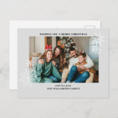 Modern Simple Christmas Family Foto Postkarten (Vorne/Hinten)