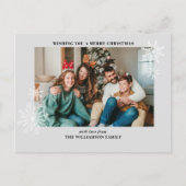 Modern Simple Christmas Family Foto Postkarten (Vorderseite)