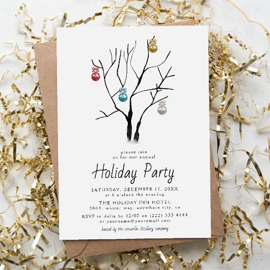 Modern Simple Christmas Holiday Party Einladung