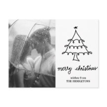 Modern Simple Christmas Tree Typografy Foto