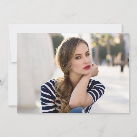 Modern Simple Class of 2023 FOTO Graduation Party Einladung (Rückseite)