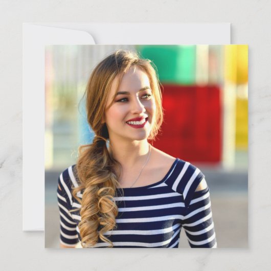 Modern Simple Class of 2024 FOTO Graduation Party Einladung (Rückseite)