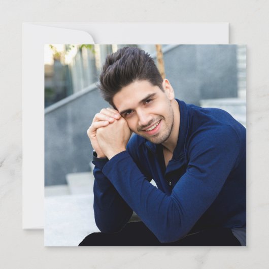 Modern Simple Class of 2024 FOTO Graduation Party Einladung (Rückseite)