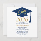 Modern Simple Class of 2025 FOTO Graduation Party Einladung (Vorderseite)