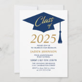 Modern Simple Class of 2025 Foto Graduation Party Einladung (Vorderseite)