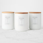 Modern Simple Clean Minimalist White Candle Label Lebensmitteletikett (Flaschen)