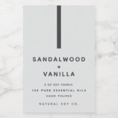 Modern Simple Clean White Minimalist Candle Label Lebensmitteletikett (Einzelnes Label)