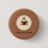 Modern Simple Coffee Shop beruflich Button (Vorderseite)