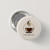 Modern Simple Coffee Shop beruflich Button (Vorne & Hinten)