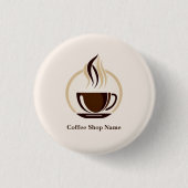 Modern Simple Coffee Shop beruflich Button (Vorderseite)