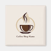 Modern Simple Coffee Shop beruflich Magnet (Vorne)