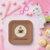 Modern Simple Coffee Shop beruflich Pappteller (Party)