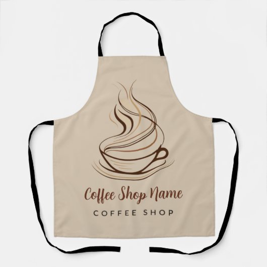 Modern Simple Coffee Shop beruflich Schürze (Vorderseite)