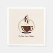 Modern Simple Coffee Shop beruflich Serviette (Vorderseite)