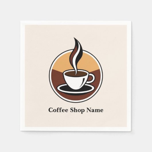 Modern Simple Coffee Shop beruflich Serviette (Vorderseite)