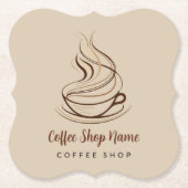 Modern Simple Coffee Shop beruflich Untersetzer (Vorderseite)