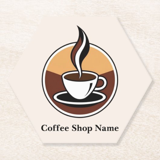 Modern Simple Coffee Shop beruflich Untersetzer (Vorderseite)