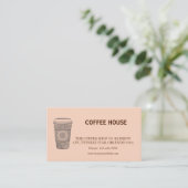 Modern simple coffee Shop Loyalty Card Visitenkarte (Stehend Vorderseite)
