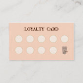Modern simple coffee Shop Loyalty Card Visitenkarte (Rückseite)