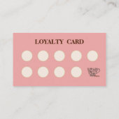 Modern simple coffee Shop Loyalty Card Visitenkarte (Rückseite)
