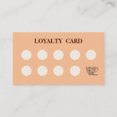 Modern simple coffee Shop Loyalty Card Visitenkarte (Rückseite)