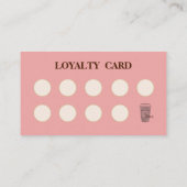 Modern simple coffee Shop Loyalty Card Visitenkarte (Rückseite)