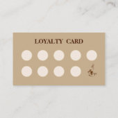 Modern simple coffee shop Loyalty Card Visitenkarte (Rückseite)