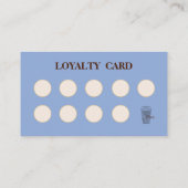 Modern simple coffee Shop Loyalty Card Visitenkarte (Rückseite)