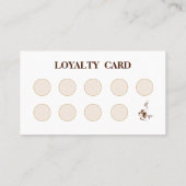Modern simple coffee shop Loyalty Card Visitenkarte (Rückseite)