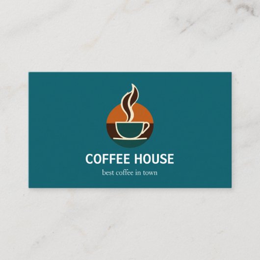 Modern Simple Coffee Shop Visitenkarte (Vorderseite)