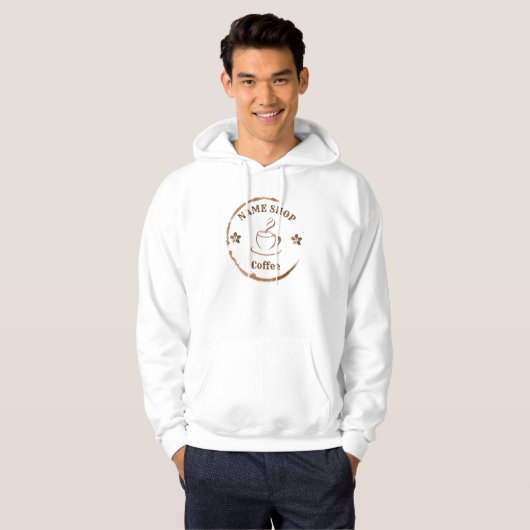 Modern Simple coffee Tea café Name Hoodie (Vorne ganz)
