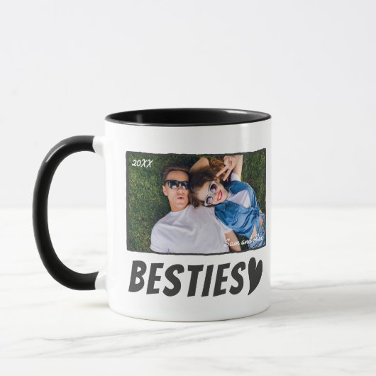 Modern Simple Comic Bestie Best Friends BFF Photo Tasse (Links)