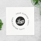 Modern Simple Company Logo & Round Text Business Serviette