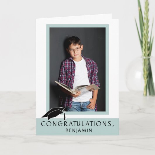 Modern Simple Congratulations Graduation Photo Karte (Vorderseite)