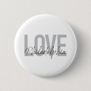 Modern, simple, cool, design Love Philadelphia Button