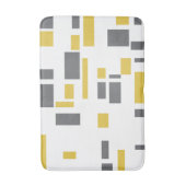 Modern, simple, cool geometric yellow gray pattern badematte (Vorderseite Vertikal)