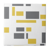 Modern, simple, cool geometric yellow gray pattern fliese (Vorderseite)