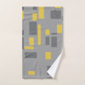 Modern, simple, cool geometric yellow gray pattern handtuch (Handtuch)