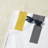 Modern, simple, cool geometric yellow gray pattern strandtuch (Beispiel)