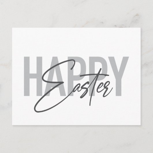 Modern, simple, cool typography Happy Easter Postkarte (Vorderseite)