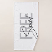 Modern, simple, cool typography of Free Spirit Badehandtuch (Badehandtuch)