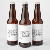 Modern, simple, cool typography of Free Spirit Bierflaschenetikett (Flaschen)