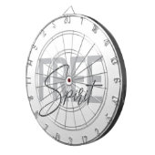 Modern, simple, cool typography of Free Spirit Dartscheibe (Vorderseite rechts)