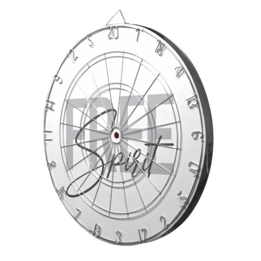 Modern, simple, cool typography of Free Spirit Dartscheibe (Vorderseite rechts)