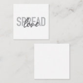 Modern, simple, cool typography of Spread Love Mitteilungskarte (Vorne/Hinten)