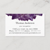 Modern Simple Crystal Gem Trendy Visitenkarte (Rückseite)